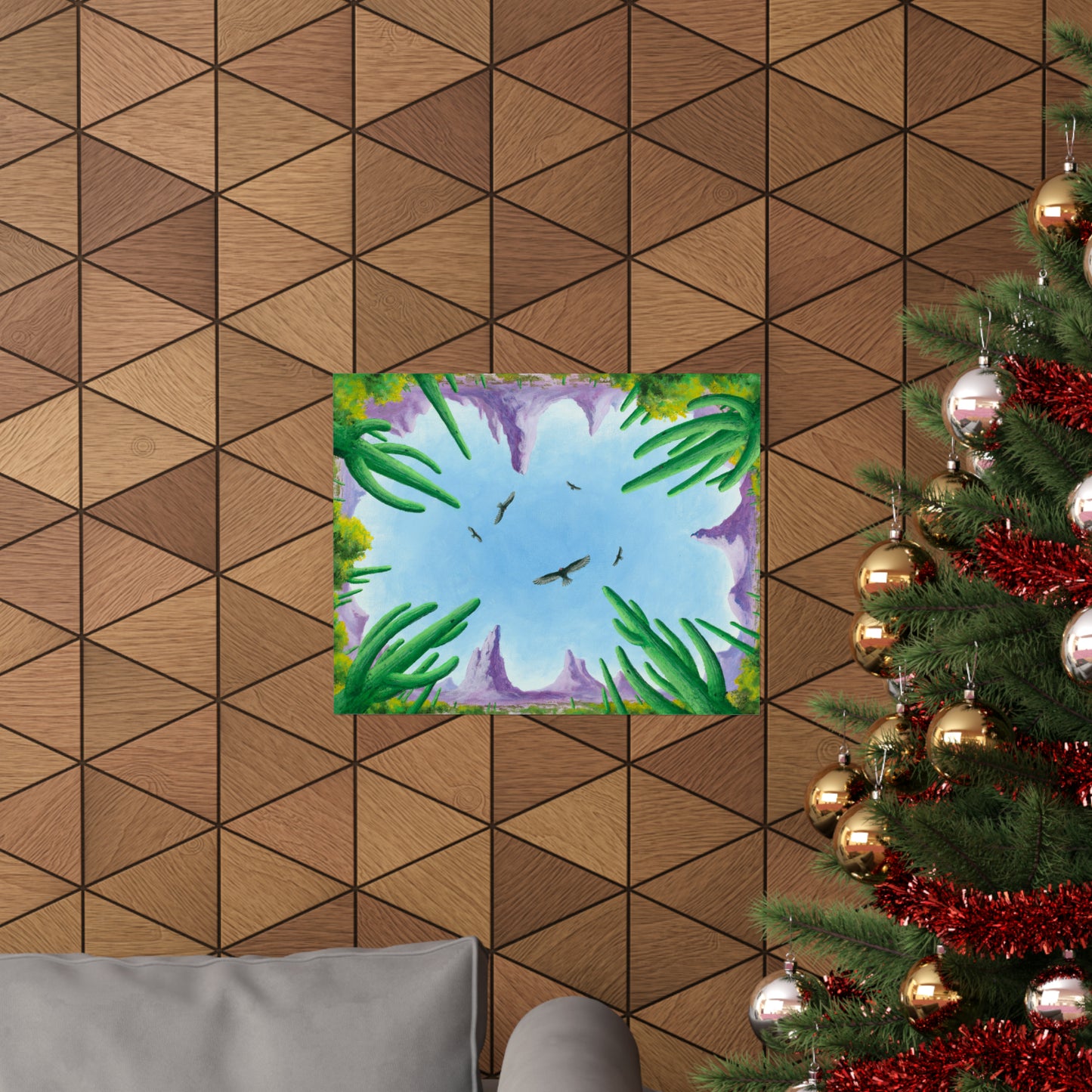 View from a shallow grave near Eloy - Poster