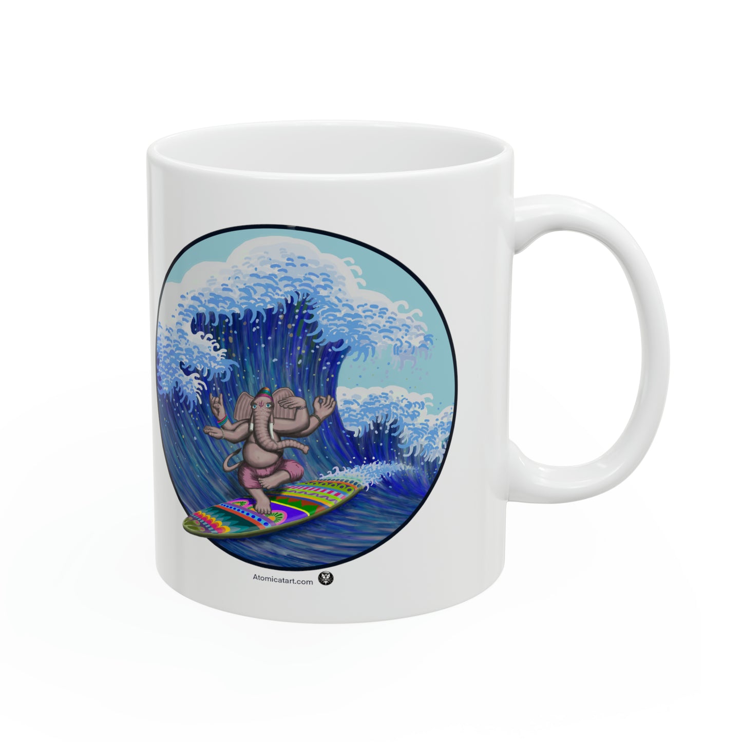 Sacred Surfer - White Mug