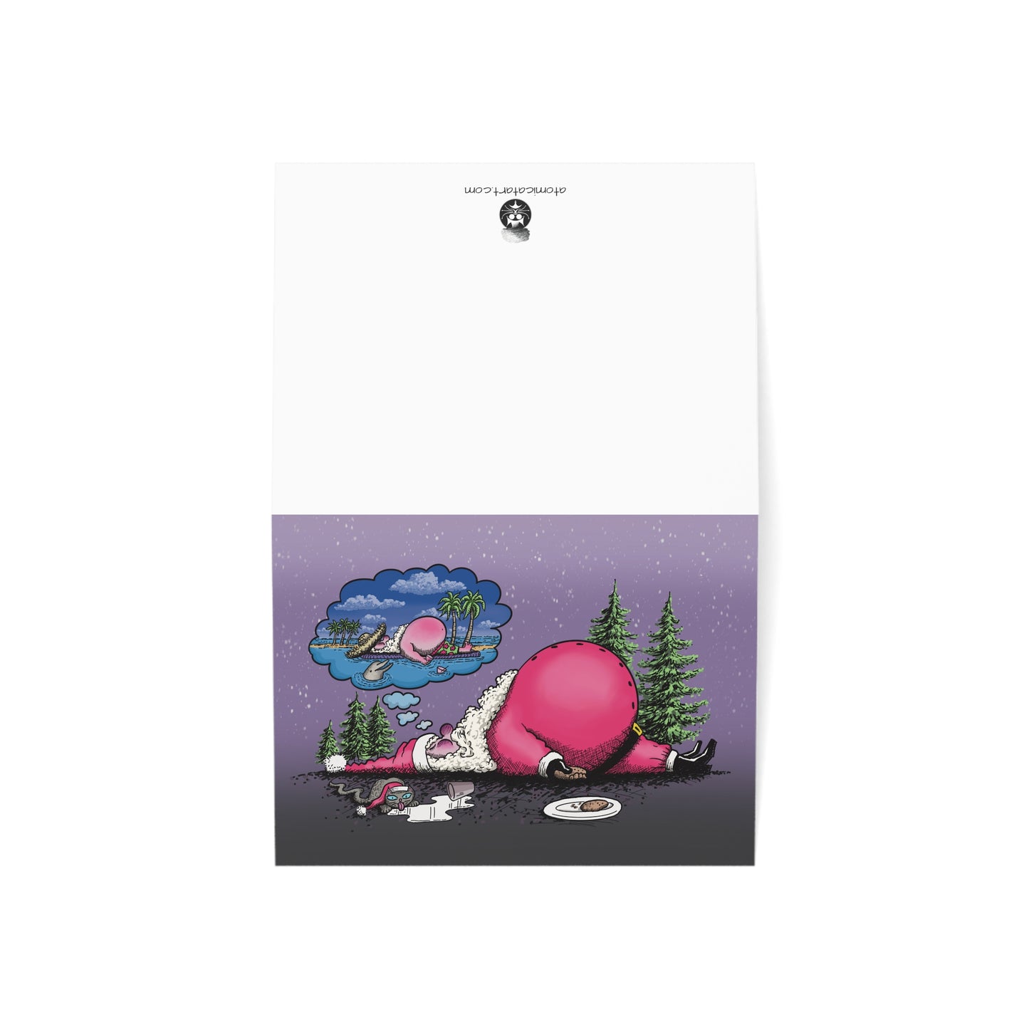 Holiday Greeting Cards - Santa Dreams (1, 10, 30, and 50pcs)